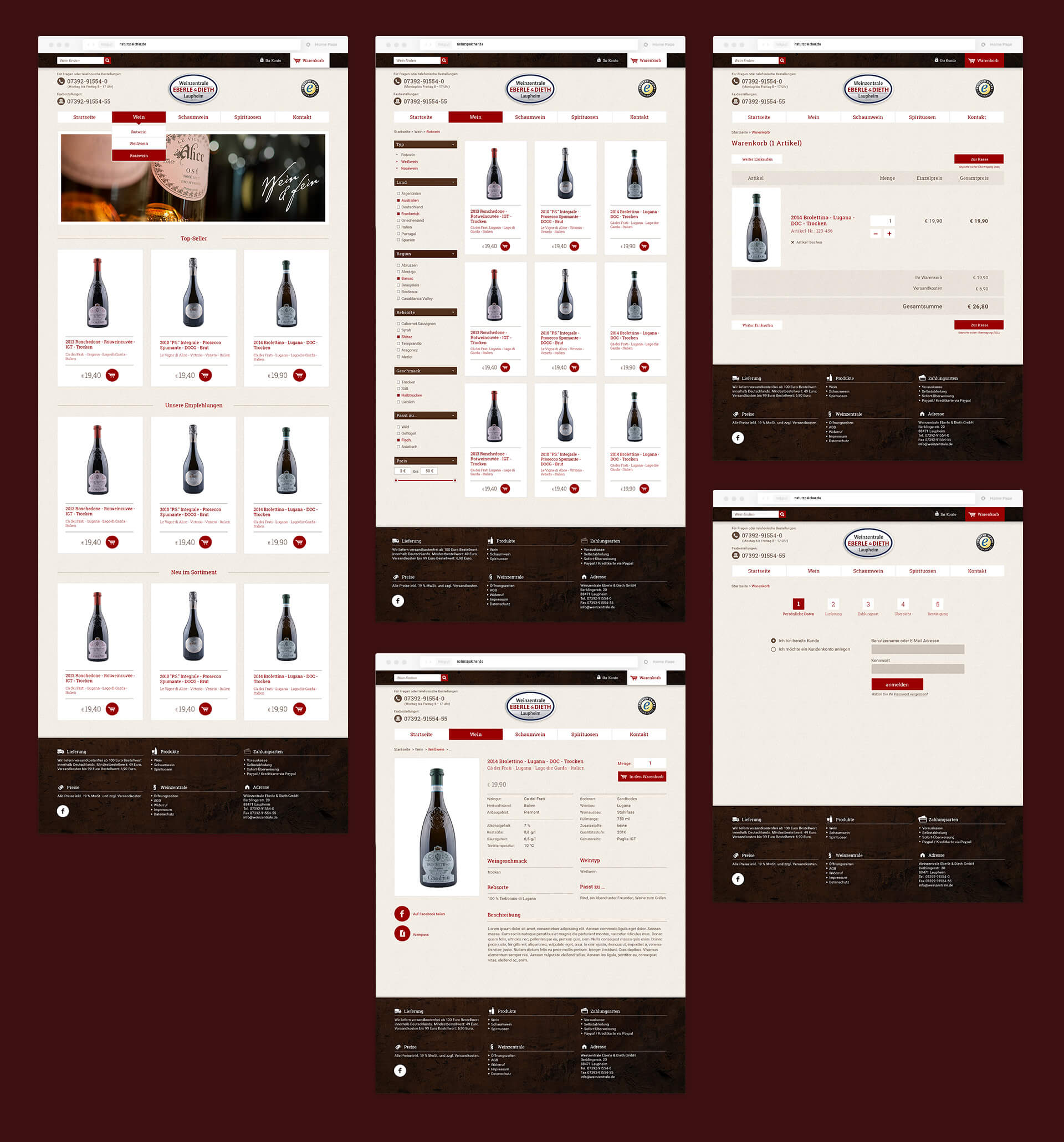 Weinzentrale_Screendesign